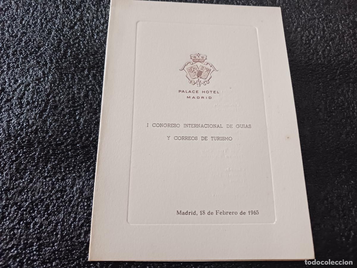 Coleccionismo: madrid, carta/menu de celler mallorca, 1er cong. inter. de guias, interpretes y correos de turismo