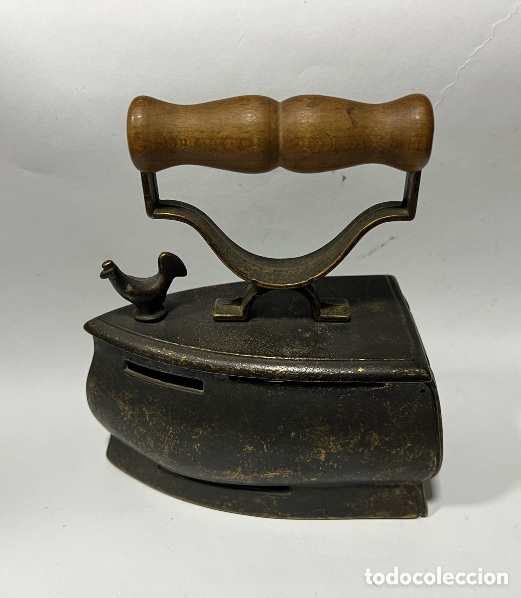 Coleccionismo: Plancha bronce carb&oacute;n Gallo - Foto 1