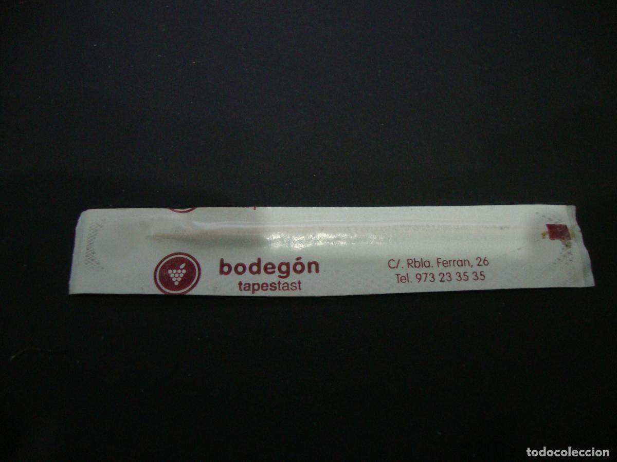 Coleccionismo: PALILLO DE DIENTES MONDADIENTES PUBLICIDAD BODEGON TAPESTAST LLEIDA