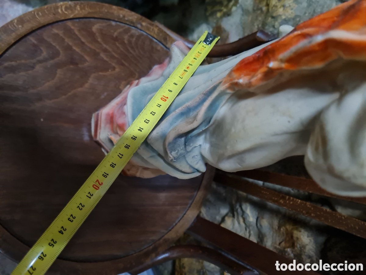Coleccionismo: Virgen de estuco con angelitos - Foto 8
