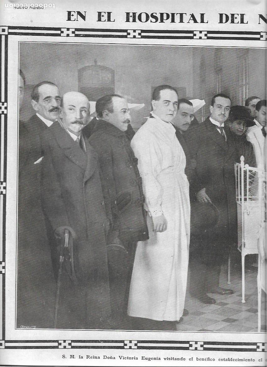 Coleccionismo: A&Ntilde;O 1919 RECORTE PRENSA VISITA REINA VICTORIA AL HOSPITAL DEL NI&Ntilde;O JESUS MADRID NOCHEBUENA JUGUETES