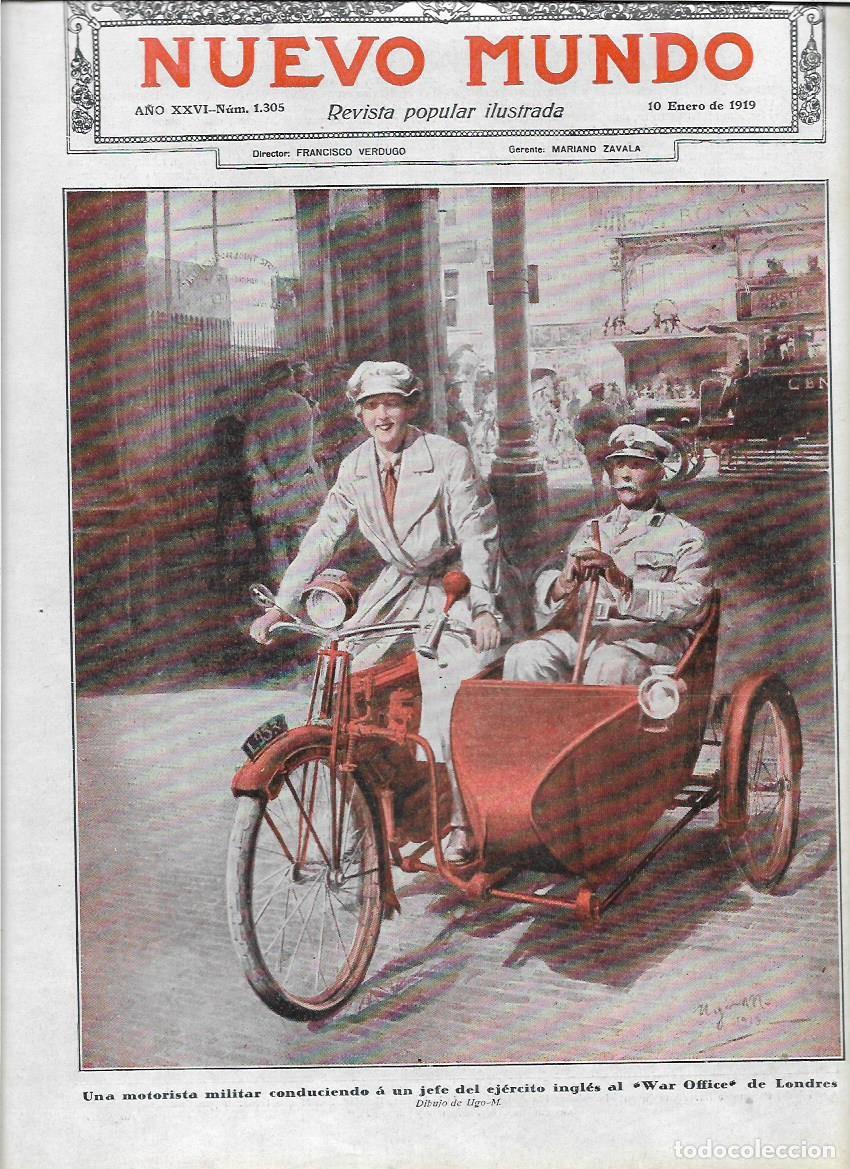 Collecting paper: A&Ntilde;O 1919 RECORTE PRENSA LONDRES MUJER EJERCITO MOTORISTA MILITAR CHOFER JEFE EJERCITO INGLES