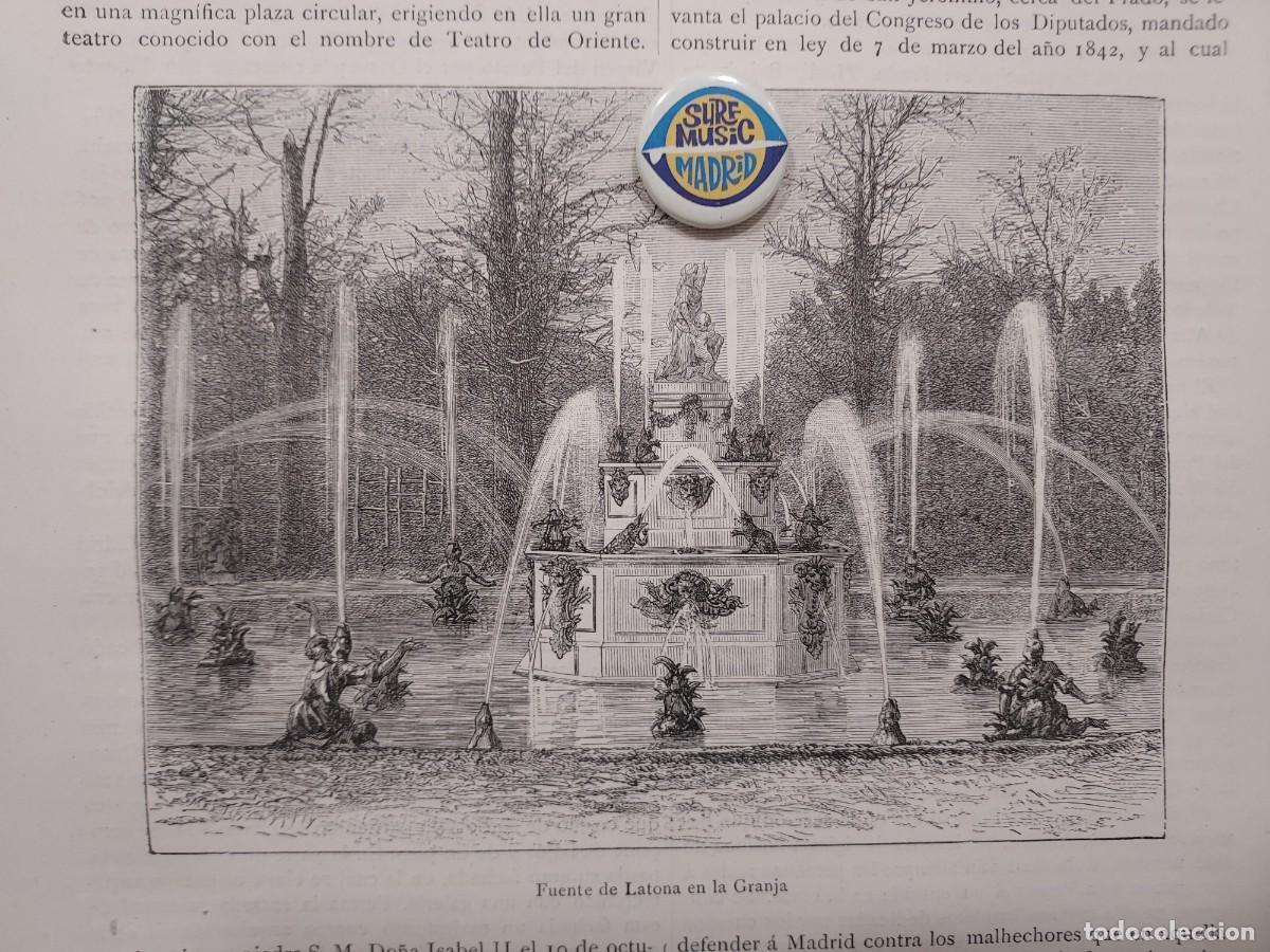 Collecting paper: Ilustraci&oacute;n grabado recuperado 1886. FUENTE DE LATONA EN LA GRANJA (SEGOVIA). 11 X 15 CM