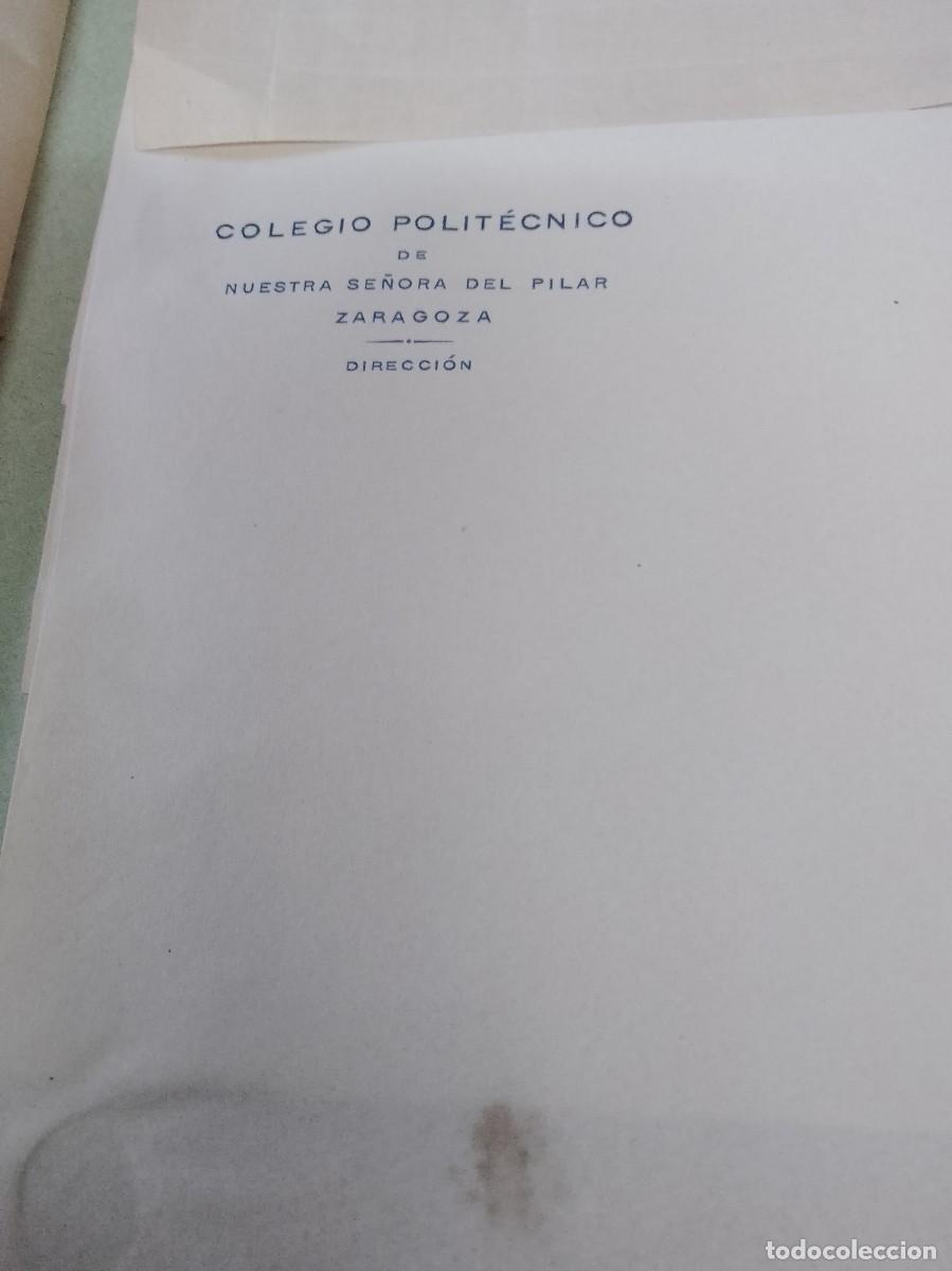 Sammelleidenschaft Papier: Colegio polit&eacute;cnico Zaragoza a&ntilde;os 30 aproximado