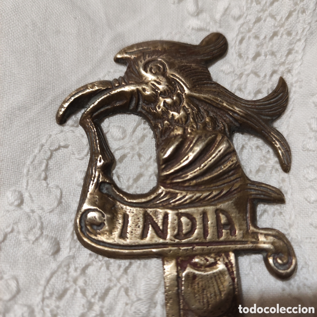 Coleccionismo: Abrecartas de bronce India - Foto 3