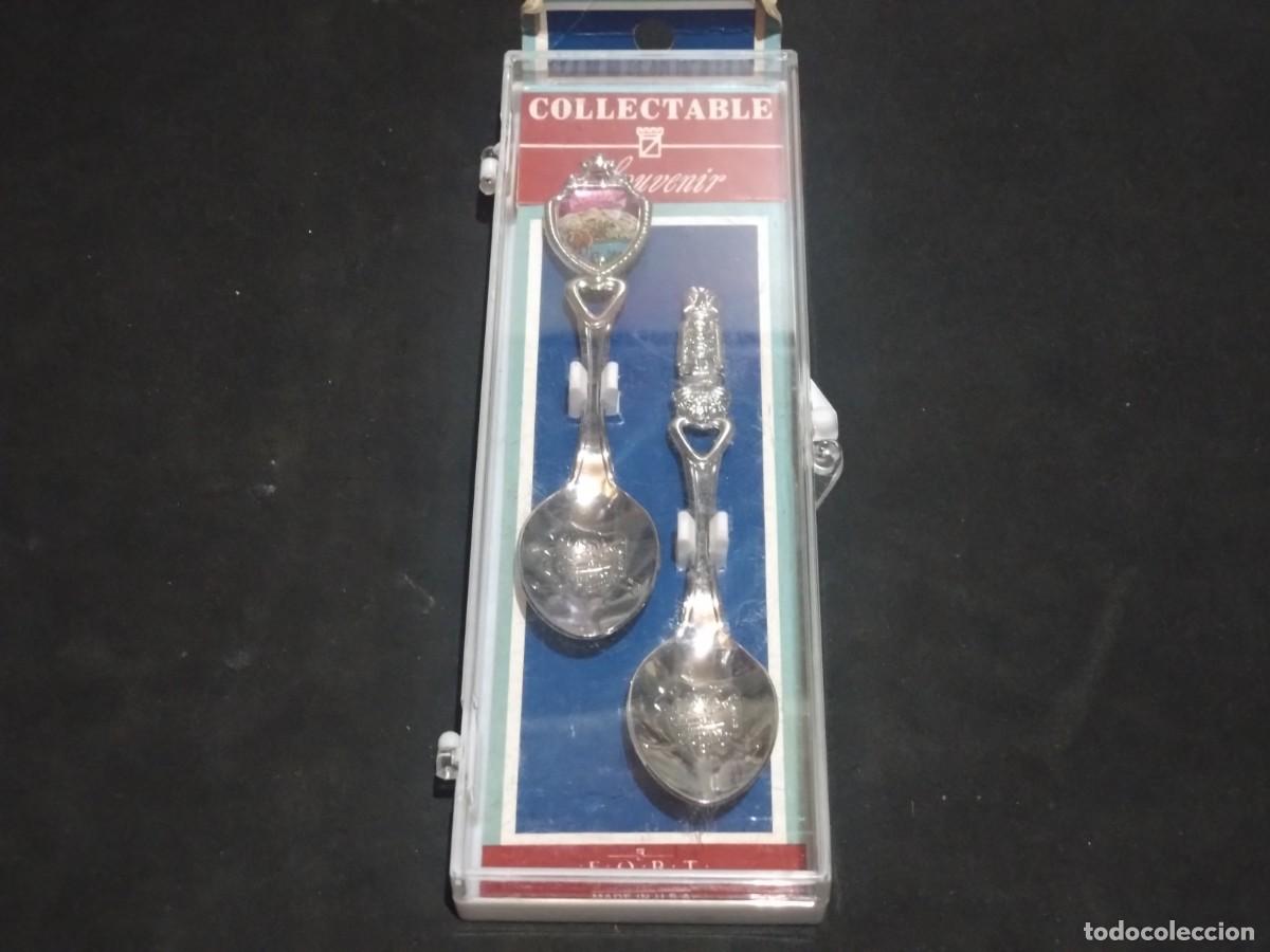 Coleccionismo: 2 CUCHARAS DE COLECCION DE ALASKA EN CAJA , LEER Descipcion
