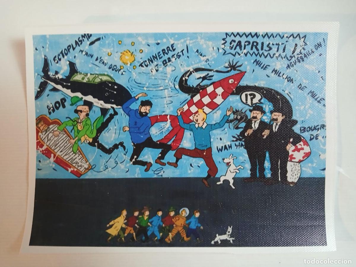 Coleccionismo: TINTIN - L&aacute;mina 14,5 cm. X 19,5 cm. (aprox.)