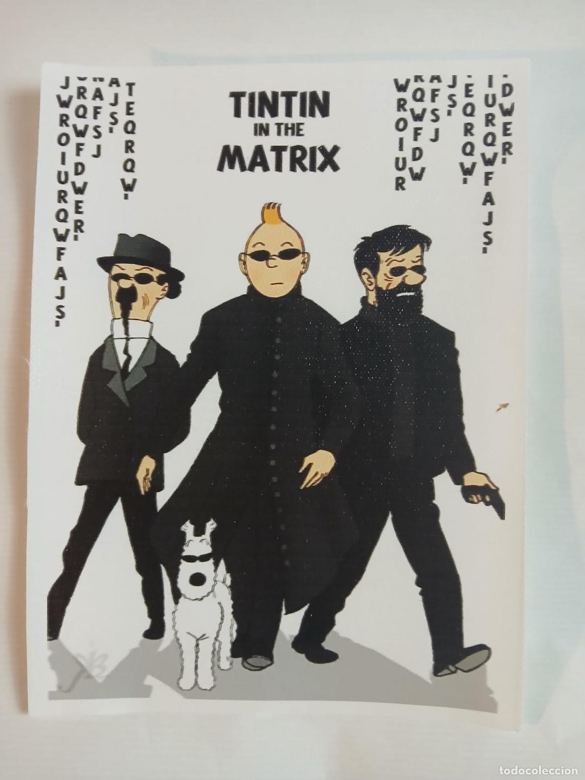 Coleccionismo: TINTIN IN THE MATRIX - L&aacute;mina 14,5 cm. X 19,5 cm. (aprox.)