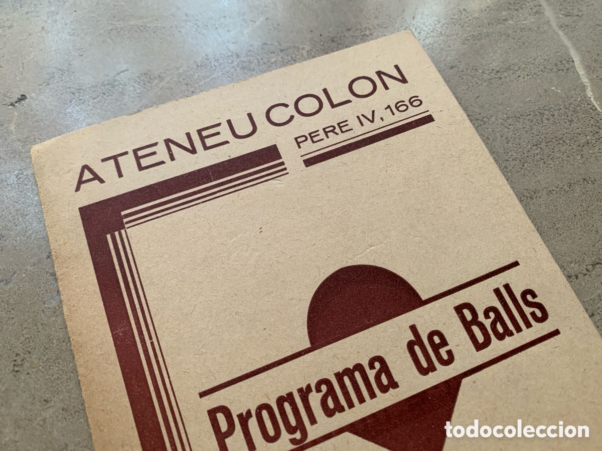 Coleccionismo: D&iacute;ptic Ateneu Colon - Carnaval - Programa de balls - Barcelona 1935 - Foto 2
