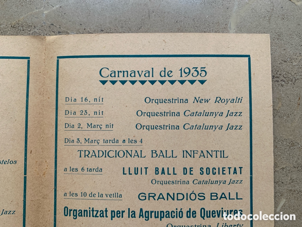 Coleccionismo: D&iacute;ptic Ateneu Colon - Carnaval - Programa de balls - Barcelona 1935 - Foto 4
