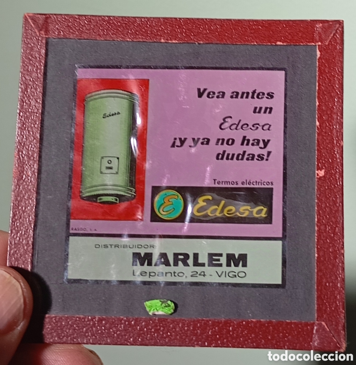 Coleccionismo: Antigua diapositiva publicidad Edesa( Marlem Vigo ) que se pon&iacute;an en las salas de cine