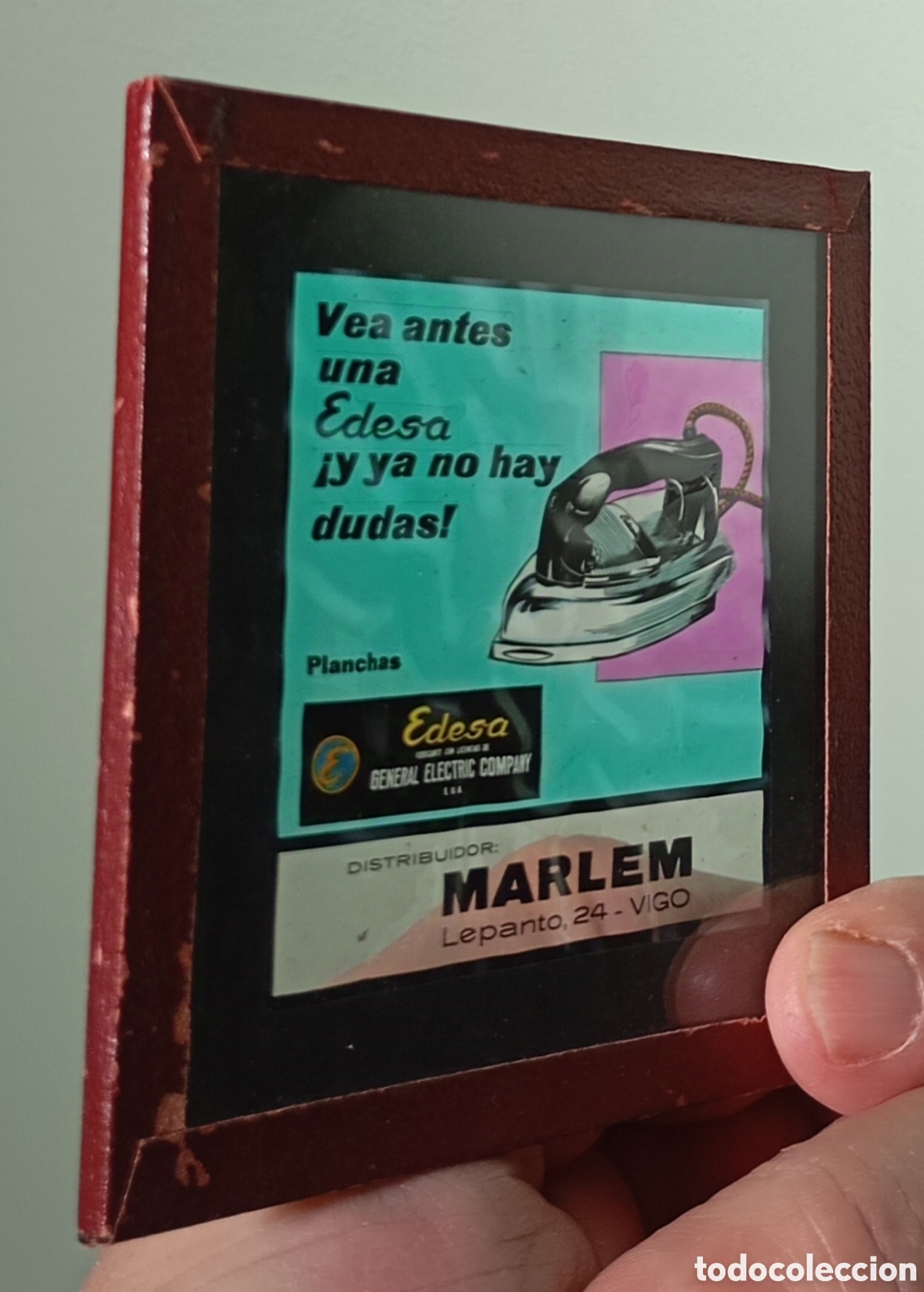 Collezionismo: Antigua diapositiva publicidad Edesa (Marlem Vigo) que se pon&iacute;an en las salas de cine