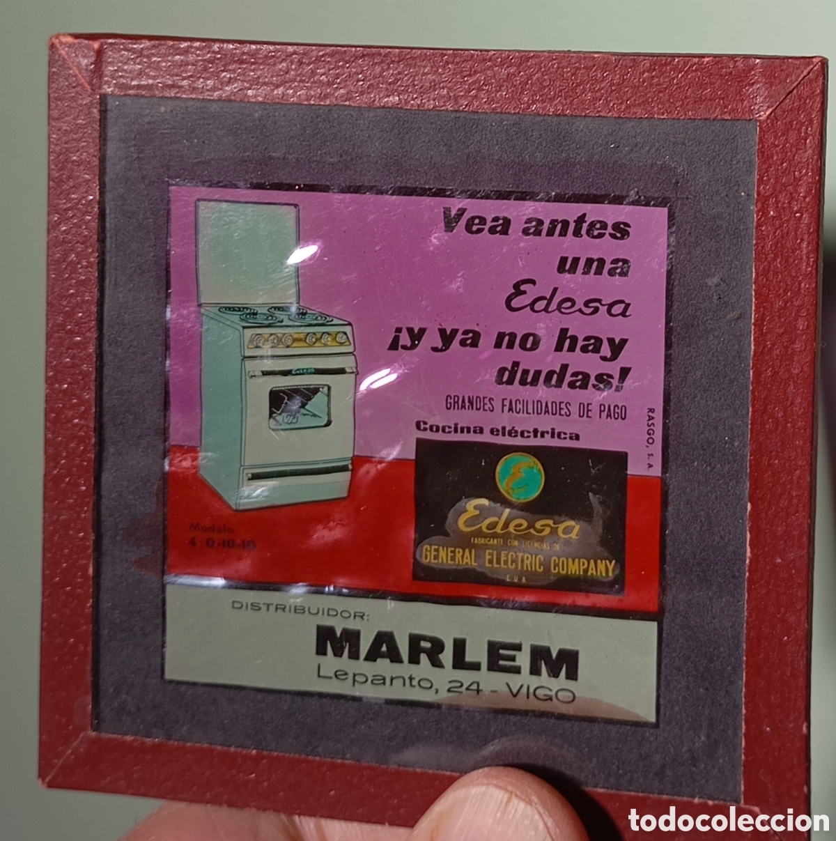 Coleccionismo: Antigua diapositiva publicidad Edesa( Marlem Vigo ) que se pon&iacute;an en las salas de cine