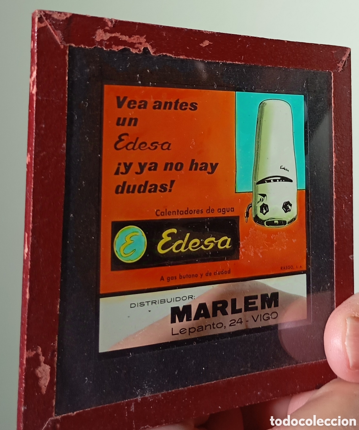 Collezionismo: Antigua diapositiva publicidad Edesa (Marlem Vigo ) que se pon&iacute;an en las salas de cine