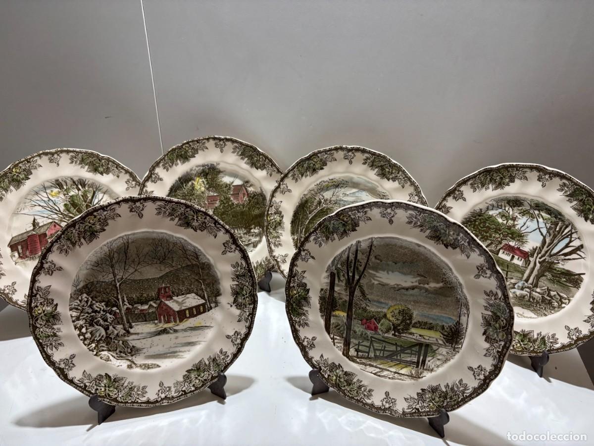 Coleccionismo: 6PLATOS PORCELANA INGLESA JHONSON BROS FRIENDLY VILLAGE