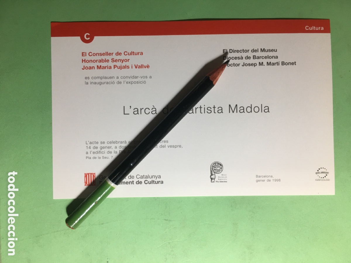 Coleccionismo: 1998 2 CONVITS CONSELLER DE CULTURA GENERALITAT CATALUNYA: &lsquo;&rsquo;MADOLA&rsquo;&rsquo; i &lsquo;&rsquo;GURE ARTEA&rsquo;&rsquo;