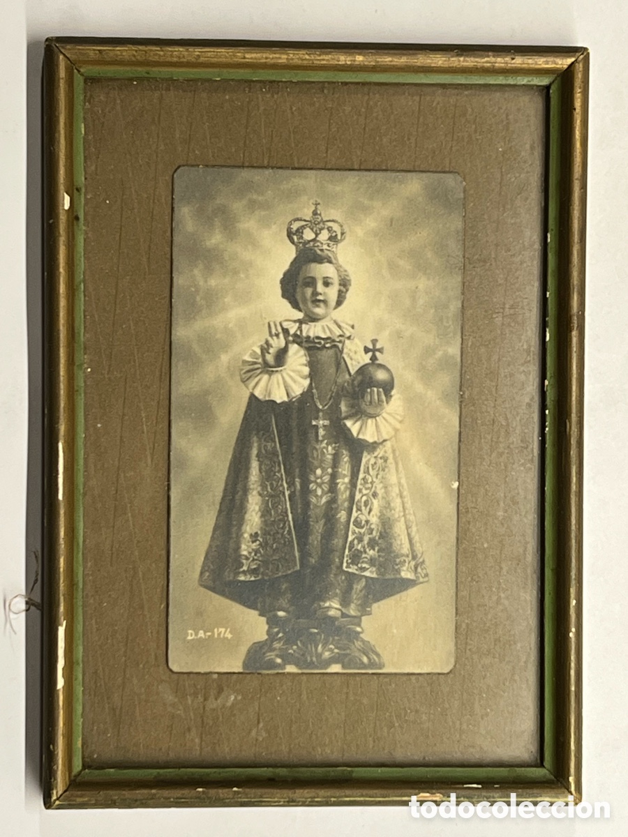 Coleccionismo: DIVINO NI&Ntilde;O JES&Uacute;S DE PRAGA&hellip; Hermosa estampa enmarcada.. (h.1920?)