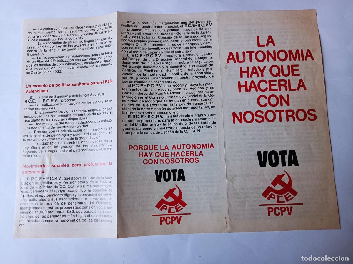 Coleccionismo: PROGRAMA PARTIDO COMUNISTA DE ESPA&Ntilde;A PCE PARTIDO COMUNISTA DEL PA&Iacute;S VALENCI&Agrave; PCPV