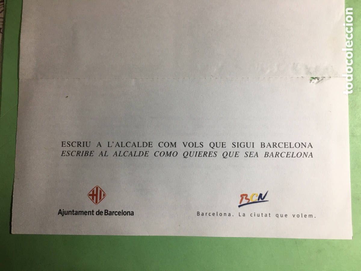Coleccionismo: 1984 CARTA AJUNTAMENT BARCELONA &lsquo;&rsquo;LA CIUTAT QUE VOLEM&rsquo;&rsquo; enviar carta al alcalde desitjos CIUTADANA