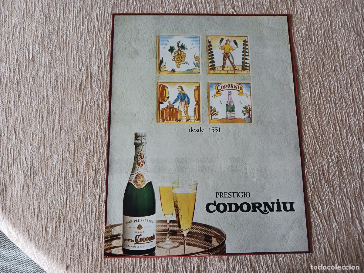 Coleccionismo: anuncio de cava codorniu, prestigio codorniu - Foto 1