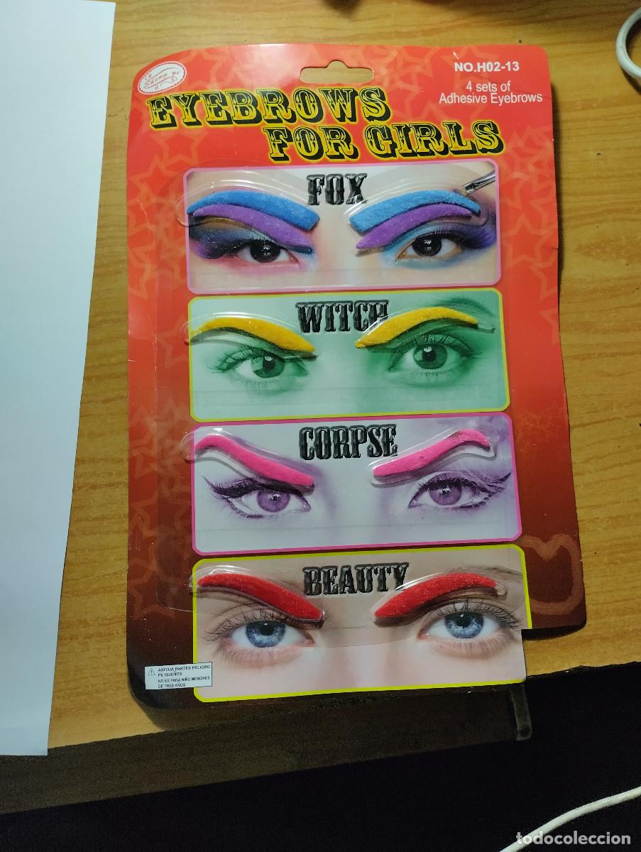 Sammeln: blister con cejas de colores para disfraces