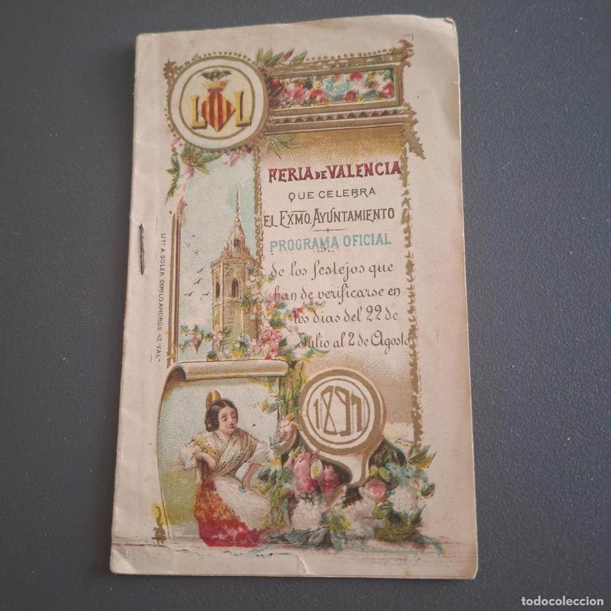 Coleccionismo: Programa Oficial Feria de Julio de Valencia - 1897 - Foto 1