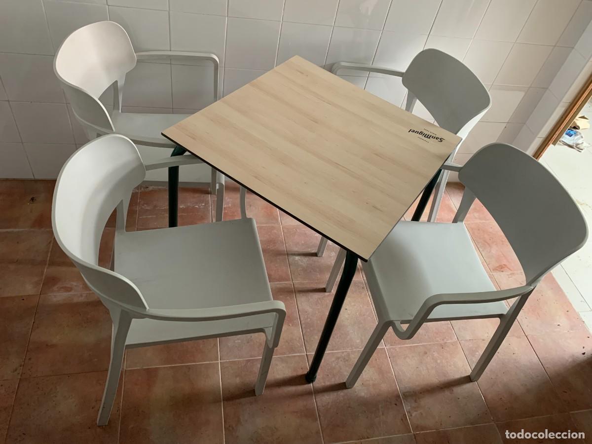 Coleccionismo: CONJUNTO DE MESA Y CUATRO SILLAS DE EXTERIOR CERVEZAS SAN MIGUEL