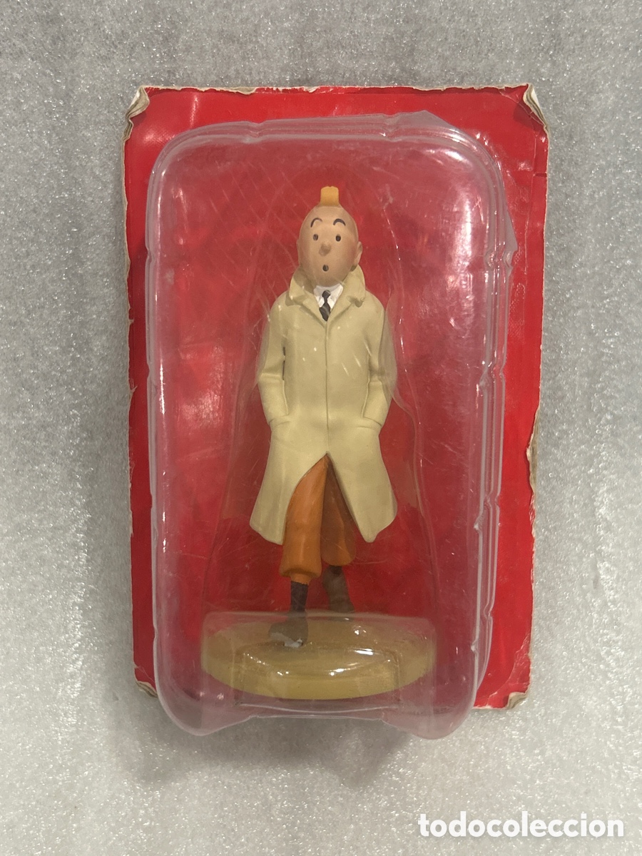 Coleccionismo: TINTIN CON GABARDINA, FIGURA DE RESINA, NUEVA EN BLISTER