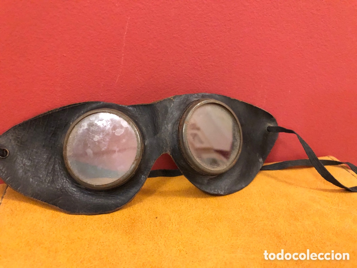 Coleccionismo: Gafas de motorista a&ntilde;os 30-40