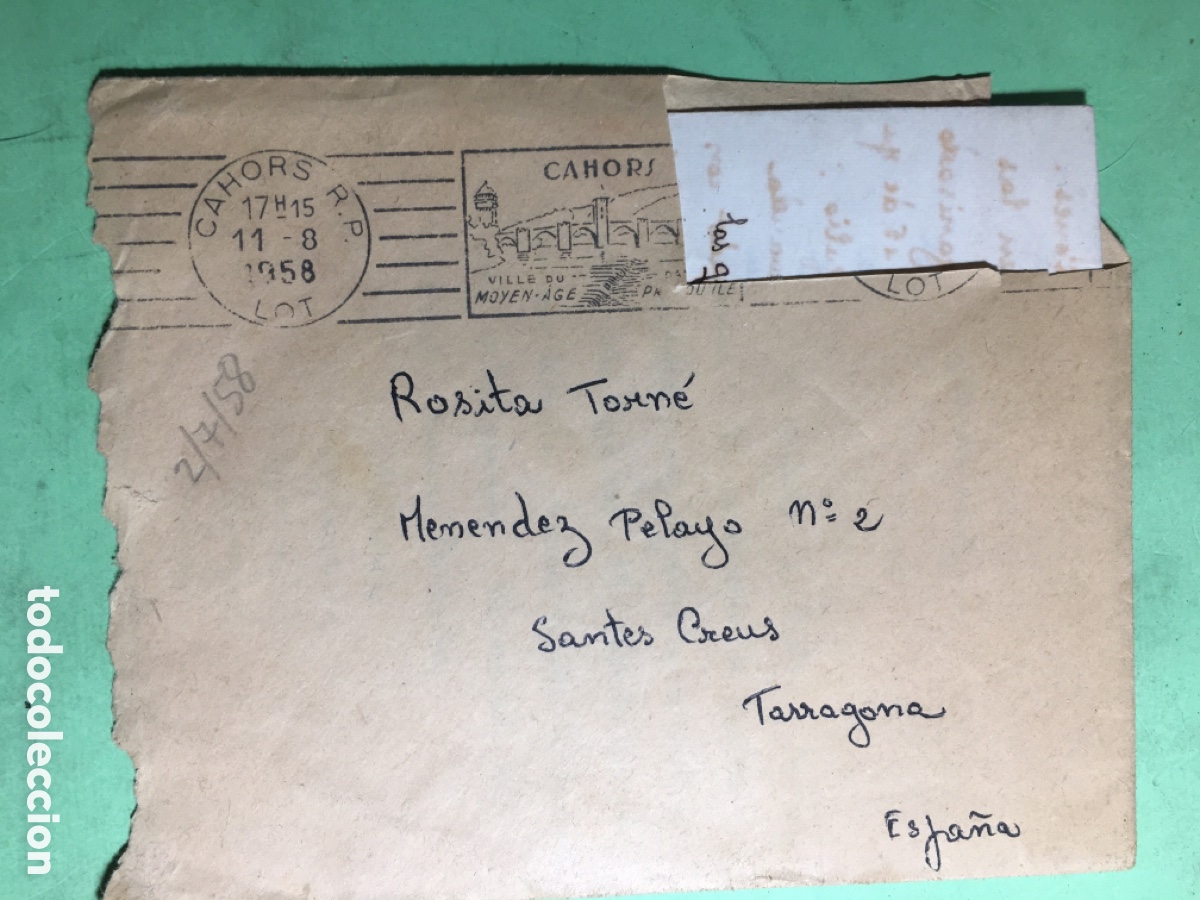Coleccionismo: 1958/66 LOTE 19 CARTAS RELACIONADAS CON UNA SRTA. DE SANTES CREUS (TARRAGONA) env&iacute;os y recibidas