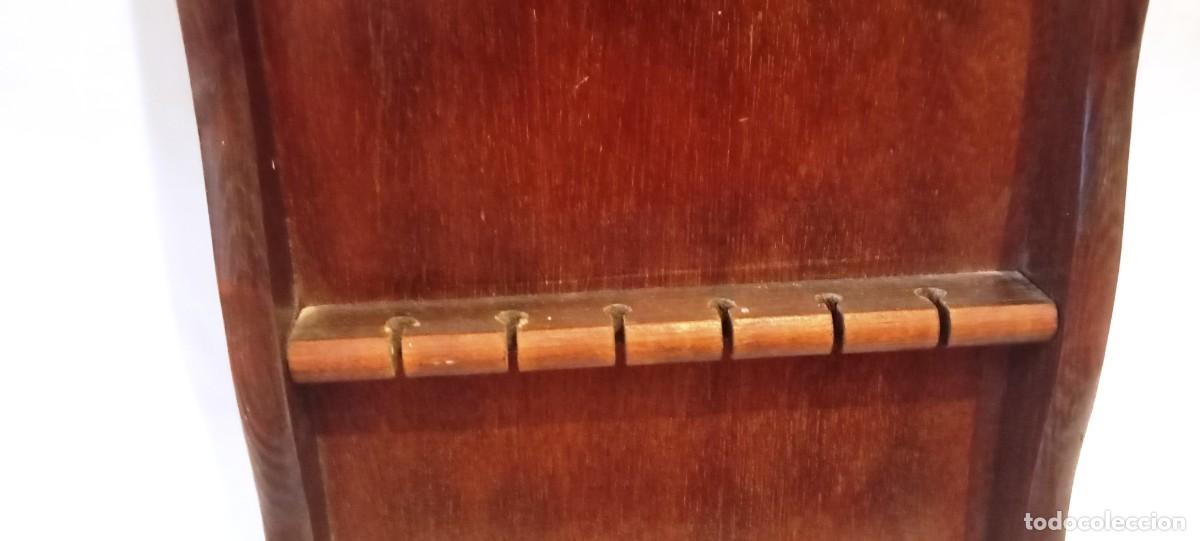 Coleccionismo: Mueble de madera para cucharas - Foto 5