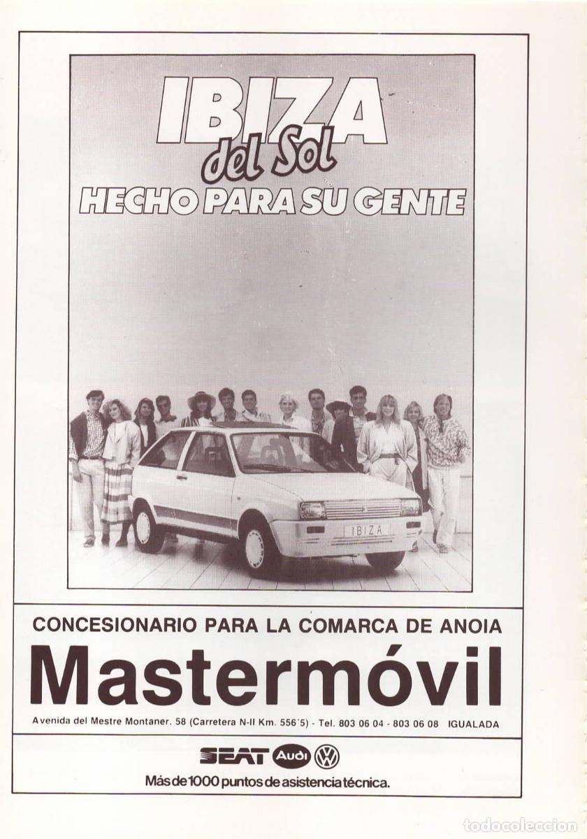 Coleccionismo: PAGINA PROGRAMA FIESTA MAYOR IGUALADA- SEAT IBIZA