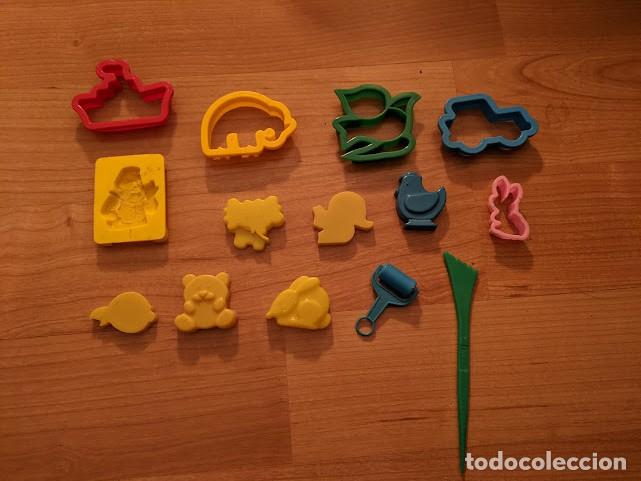 Collezionismo: LOTE MOLDES + ESP&Aacute;TULA+RODILLO PARA PLASTILINA
