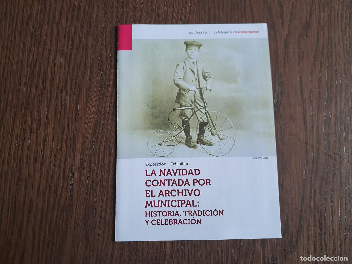 Coleccionismo: folleto de publicidad, exposici&oacute;n la navidad contada por el archivo municipal, M&aacute;laga.