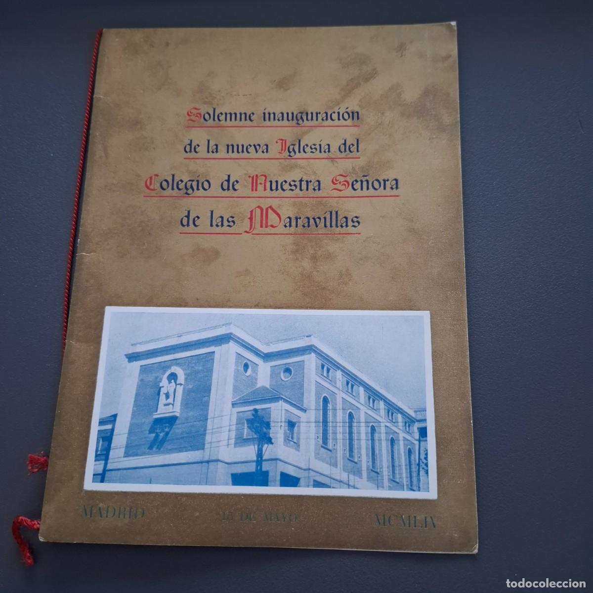 Collecting paper: Solemne inaguraci&oacute;n de la nueva Iglesia del Colegio de Nuestra Se&ntilde;ora de las Maravillas - 1954