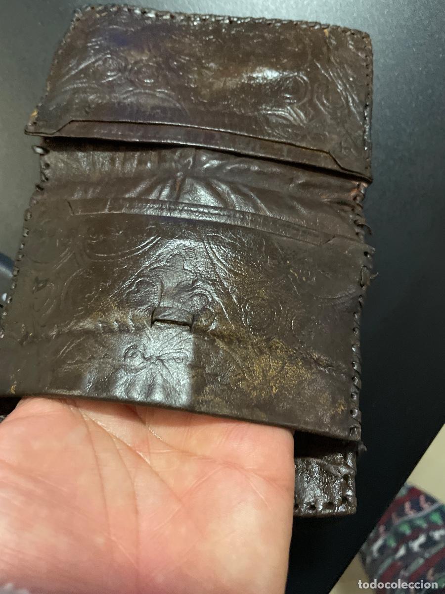 Coleccionismo: Cartera de cuero de camello - Foto 4