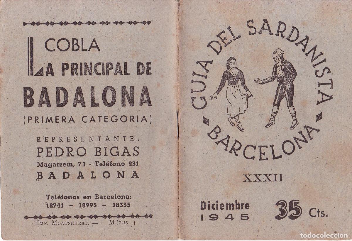 Coleccionismo: GUIA DEL SARDANISTA &ndash; BARCELONA &ndash; XXXII - DICIEMBRE 1945
