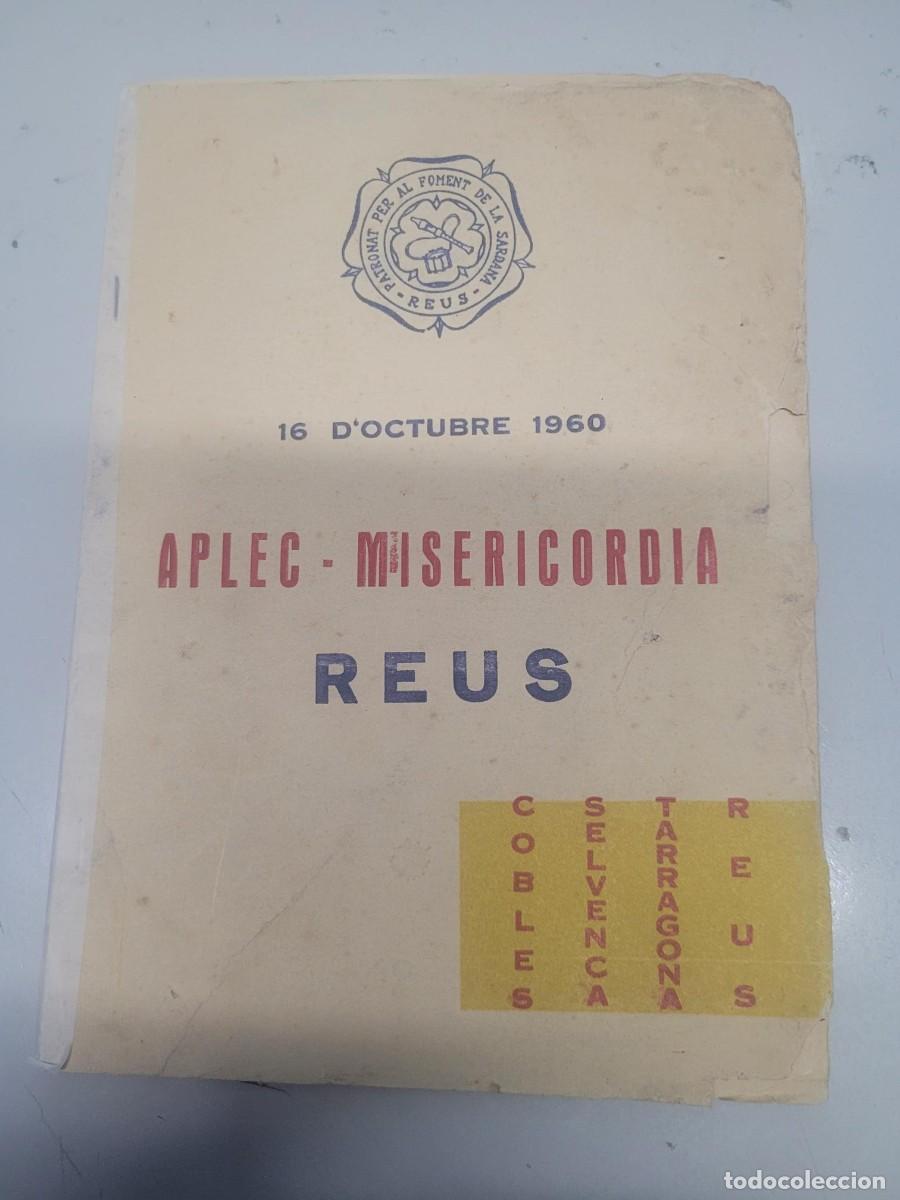 Coleccionismo: Programa Aplec Misericordia de Reus de 1960 - Foto 1