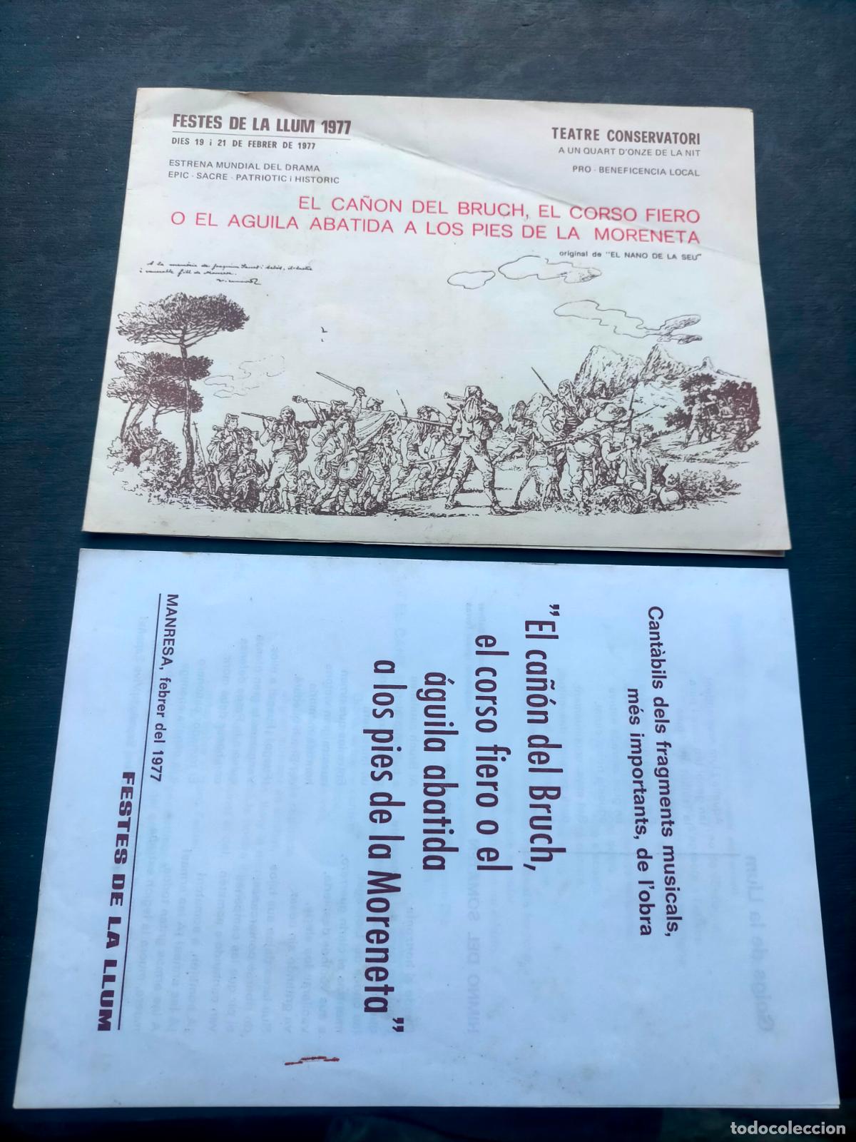 Collezionismo: Manresa any 1977 festa major de la misteriosa llum programa de festes fiesta mayor teatre m&uacute;sica
