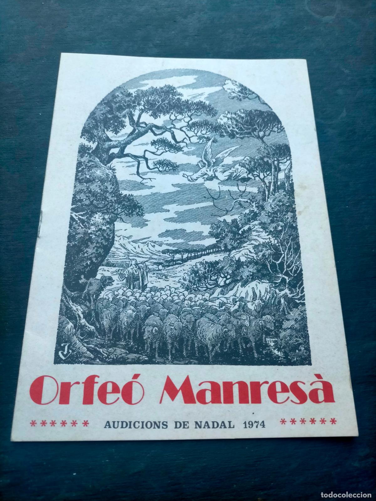 Coleccionismo: Orfe&oacute; Manres&agrave; audicions de Nadal 1974 teatre conservatori de Manresa