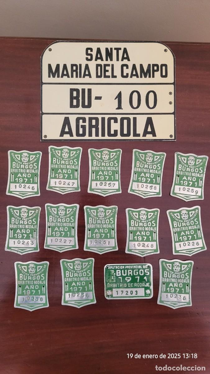 Coleccionismo: Lote Matr&iacute;culas bicicleta 1971 - Foto 1
