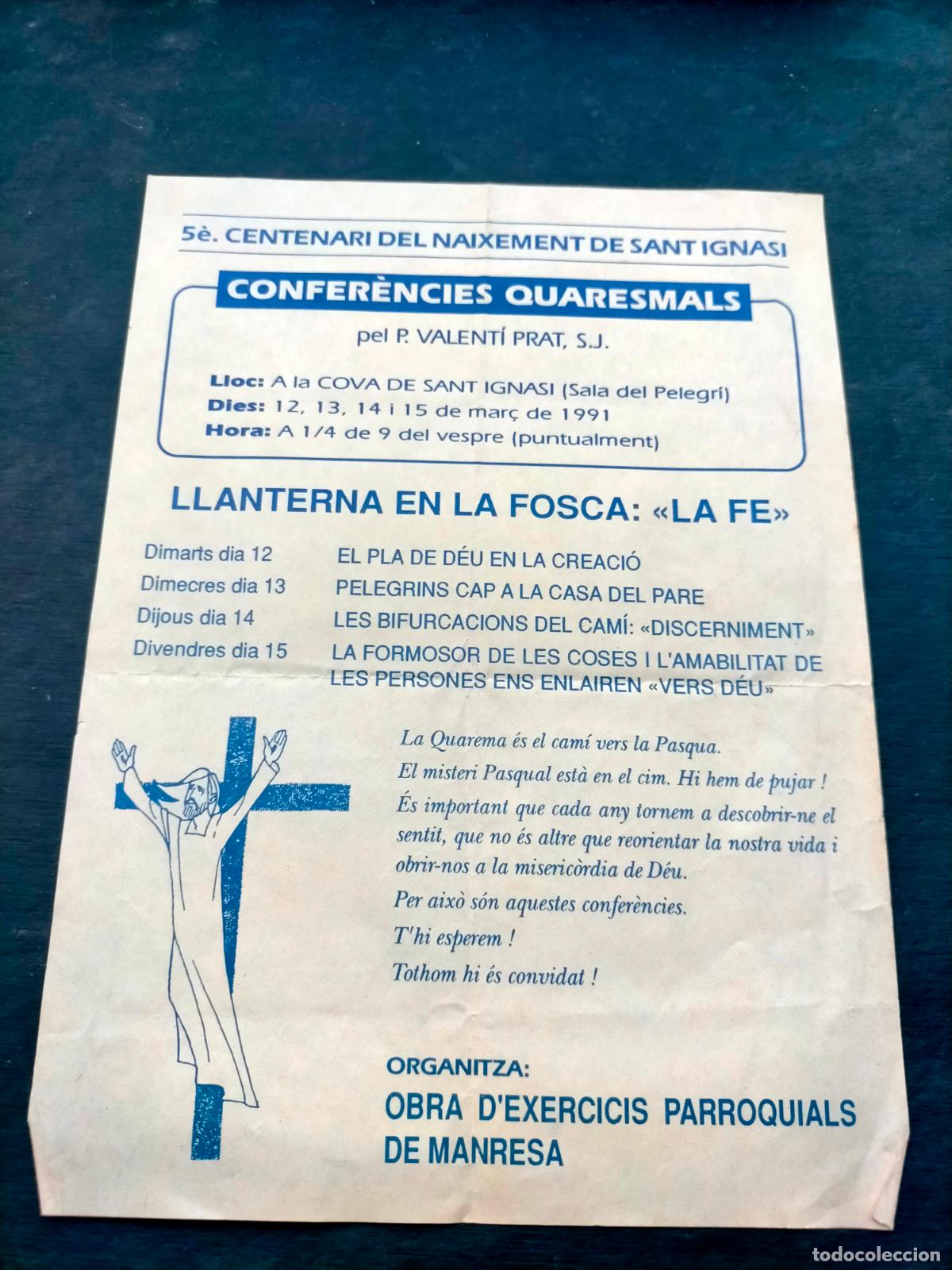 Coleccionismo: 5&egrave; centenari del naixement de sant Ignasi confer&egrave;ncies quaresmals obra exercicis parroquials Manresa