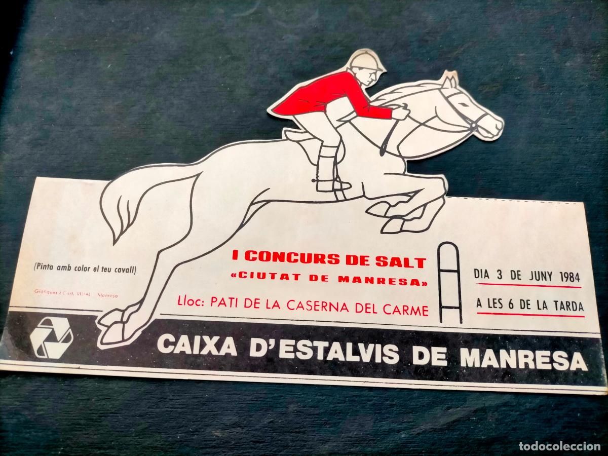 Collezionismo: I Concurs de salt ciutat de Manresa pati de la caserna del carme 1984 cavalls concurso salto caballo