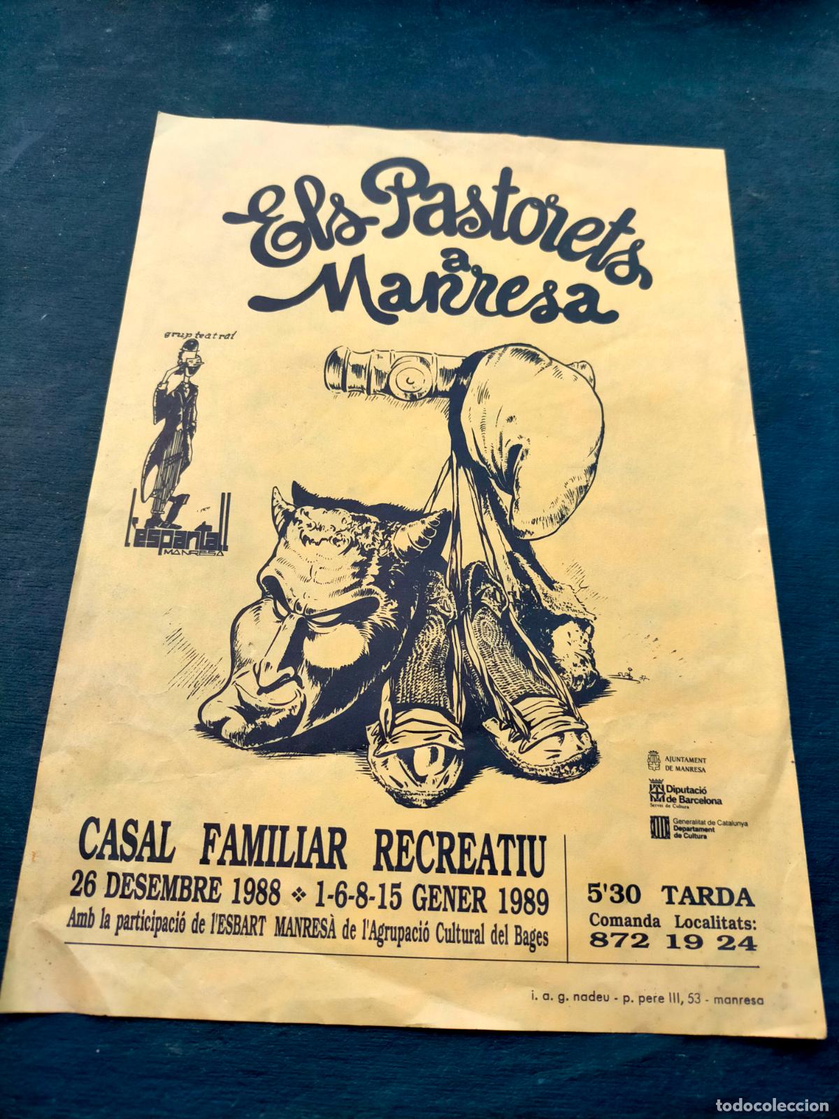 Colecionismo: Els pastorets a Manresa casal familiar recreatiu 1988 1989 Esbart Agrupaci&oacute; cultural del Bages