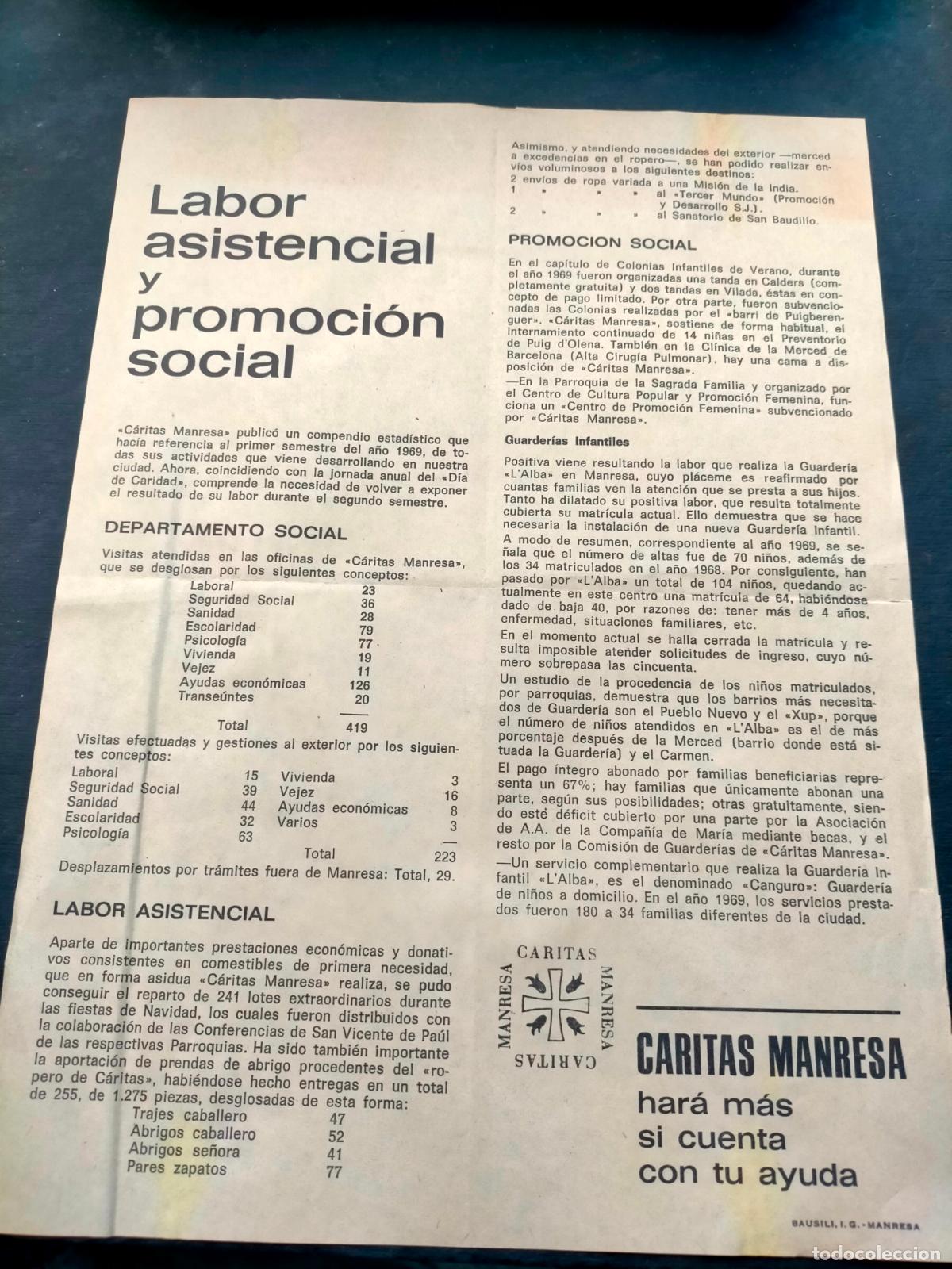Coleccionismo: Caritas har&aacute; m&aacute;s si cuenta con tu ayuda Manresa publicidad propaganda