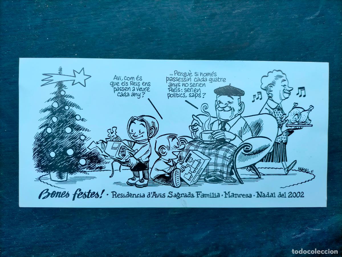 Coleccionismo: Bones festes! Resid&egrave;ncia d'avis Sagrada Familia Manresa Nadal del 2002 felicitaci&oacute; o postal