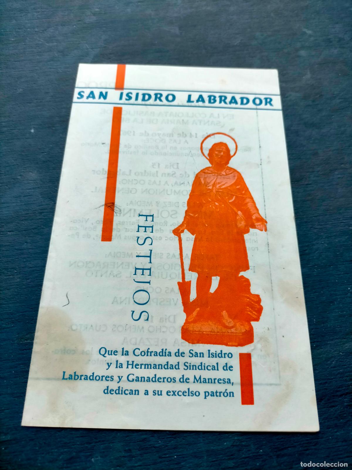 Collezionismo: San Isidro Labrador festejos cofrad&iacute;a Manresa