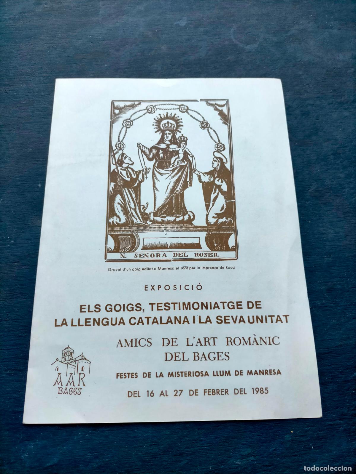 Coleccionismo: Exposici&oacute; els goigs testimoniatge de la llengua catalana i la seva unitat 1985 Manresa Llum Bages