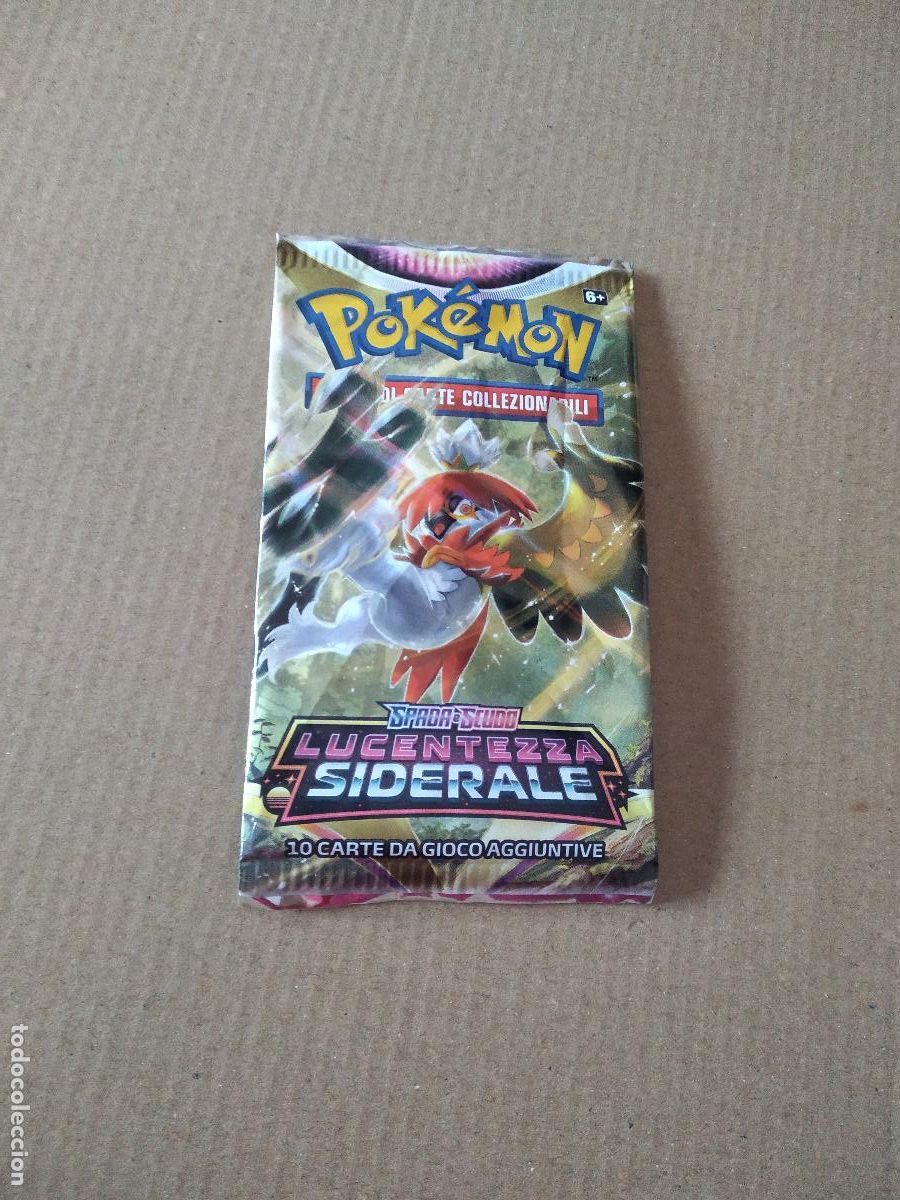 Coleccionismo: SOBRE VACIO CROMO TARJETA CARTA POKEMON SPADA E SCUDO LUCENTEZZA SIDERALE