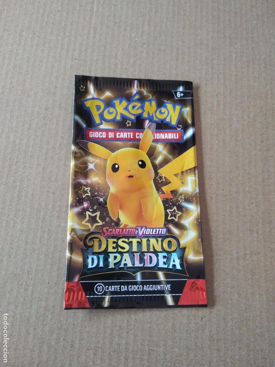 Coleccionismo: SOBRE VACIO CROMO TARJETA CARTA POKEMON SCARLATTO E VIOLETTO DESTINO DI PALDEA PIKACHU